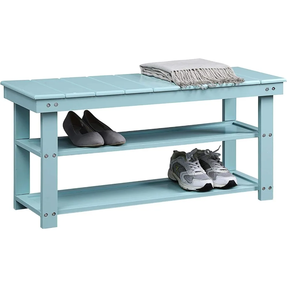 Oxford Style Sea Foam Mudroom Utility Bench