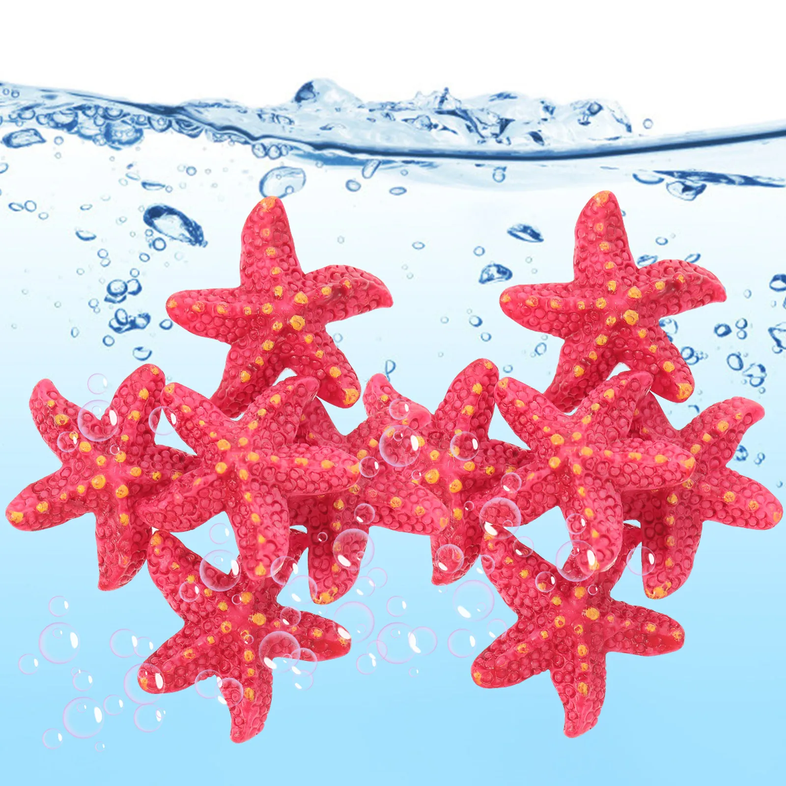 10Pcs Resin Ornaments Sea Stars Mini Decor for Bonsai and Garden Vivid Home Adornment Micro Landscape Craft Sea Stars Ornament