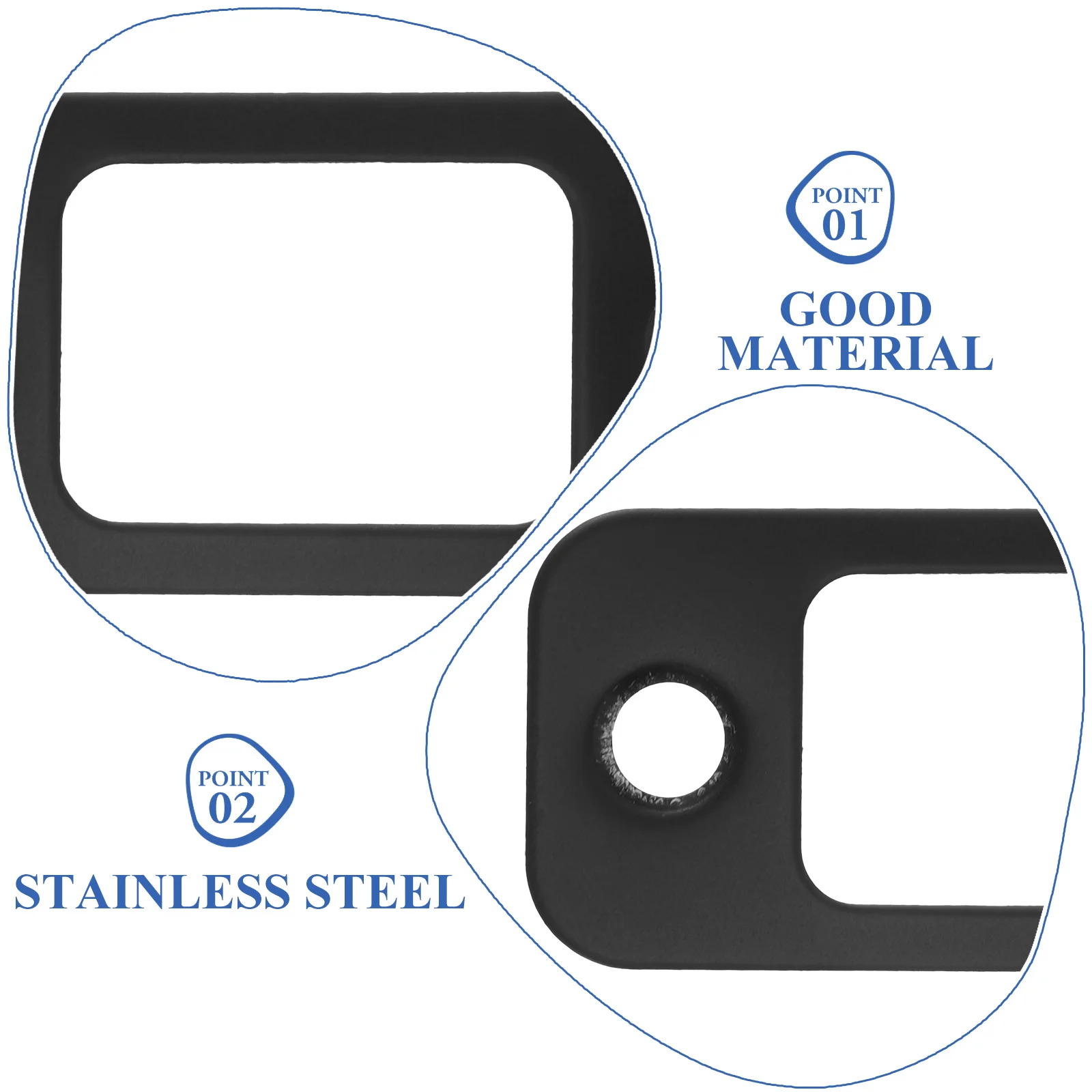 

4pcs Stainless Steel Strike Plates Front Door Reinforcement Security Cover Hole Filler Plate Deadbolt Installation Kit Door Lock