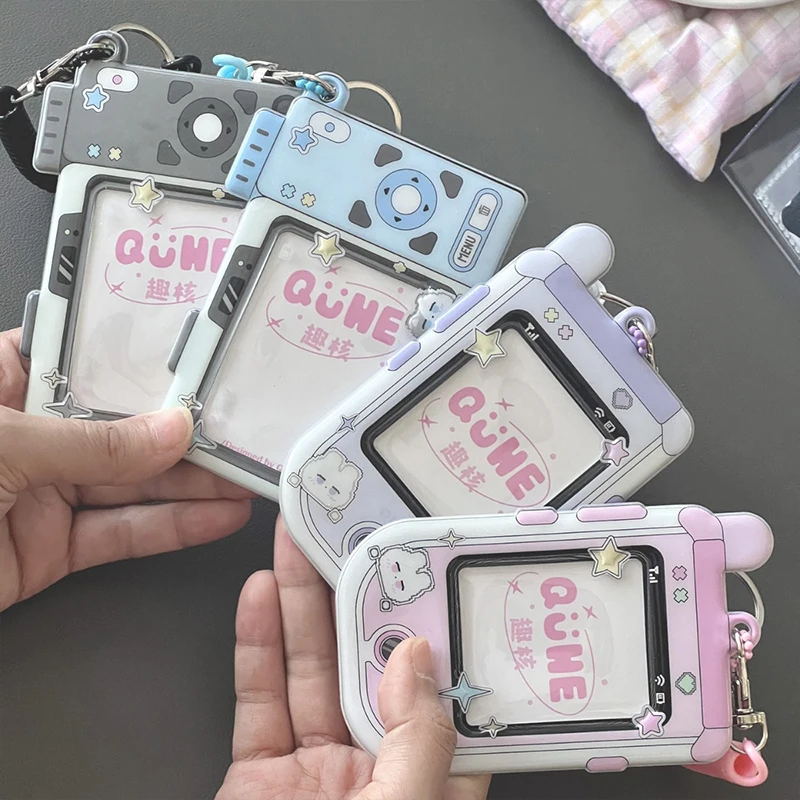 Cute Mini Photocard Holder Camera Mobile Shape Kpop Photocard Holder Idol Card Display Protective Sleeves Pvc Idol Picture Album