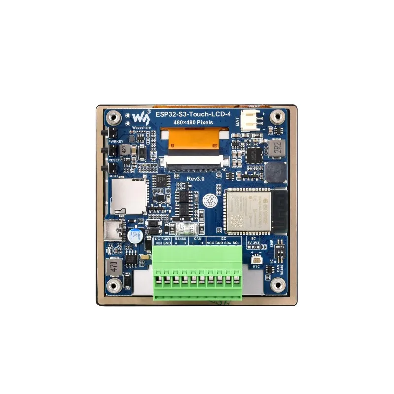 ESP32-S3 4 pouces puzzles itive Touch Display Development Board, 480 × 480, 5-Point Touch, 32-Bit LX7 touristes-Core Processor
