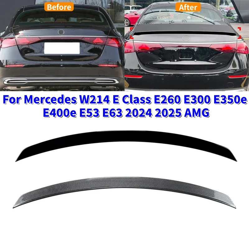 

ABS Trunk Tail Wing Car Rear Trunk Lip Exterior Accessorie For Mercedes W214 E Class E260 E300 E350e E400e E53 E63 2024 2025 AMG