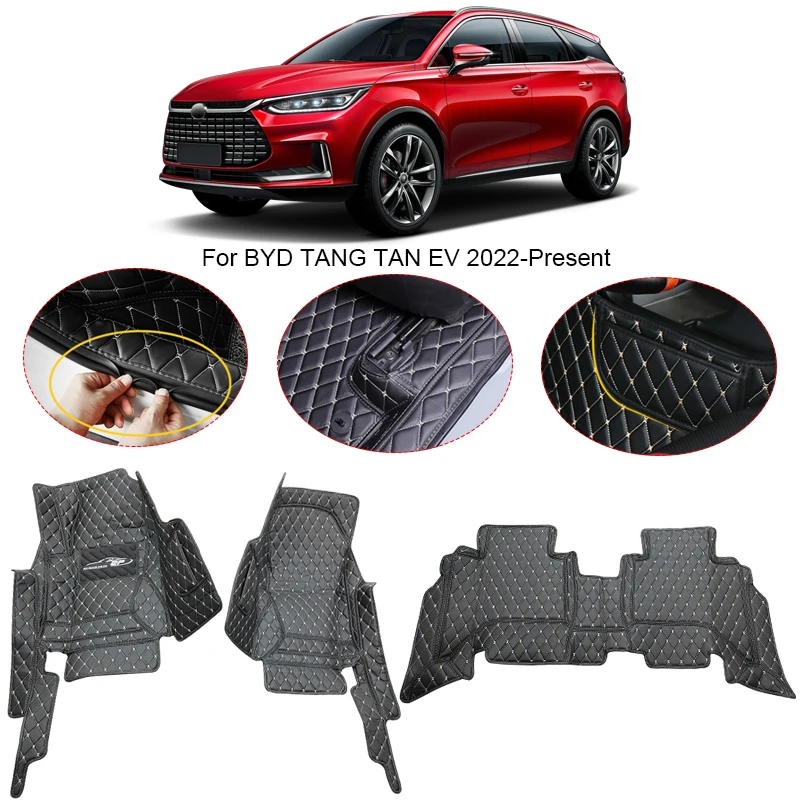 

3D Full Surround For BYD TANG TAN EV 6Seats 7 Seats 2022-2025 Car Floor Mat Protective Liner Foot Pads Carpet Leather Waterproof