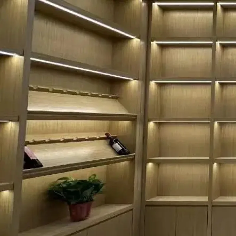 custom.Customized Modern Design Wall Display Stand Retail Store Cosmetics Cabinet Showcase Panel Wood Shopping Malls Hot view 6