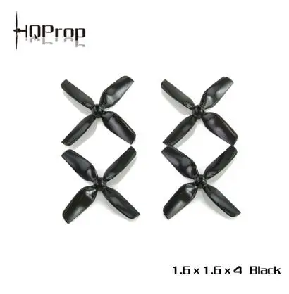 4-16pcs HQ HQPROP MWP Micro Whoop 1inch 40mm 1.6X1.6X4 -ABS 4-blades 1.5mm/1mm shaft DIA props Propellers Beta75 Mobula7