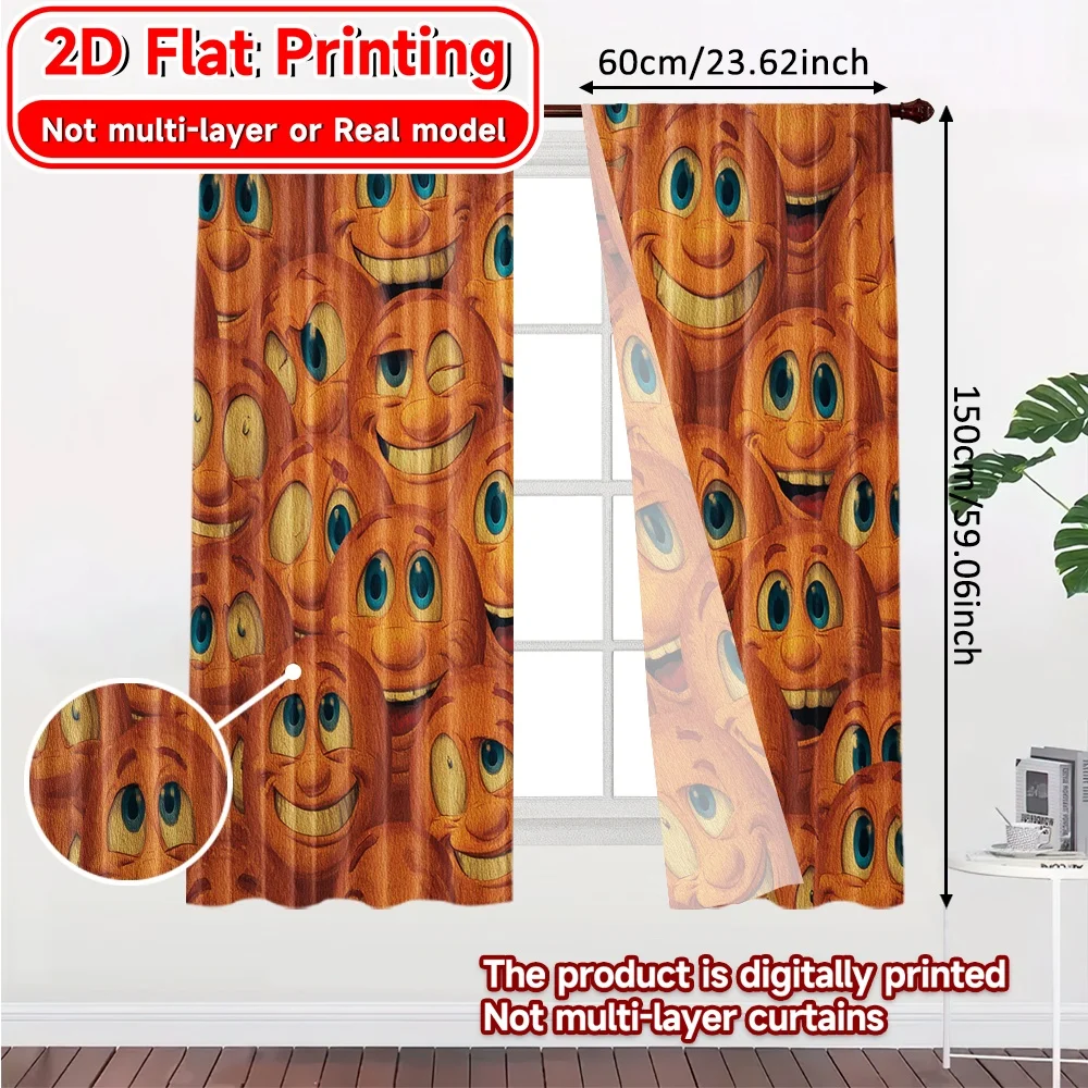 2D FLAT PRINTING 2pcs Curtains (Without Rod) Cheers to Good Times New yearFestival Popular Curtains&Drapes Durable Polyester