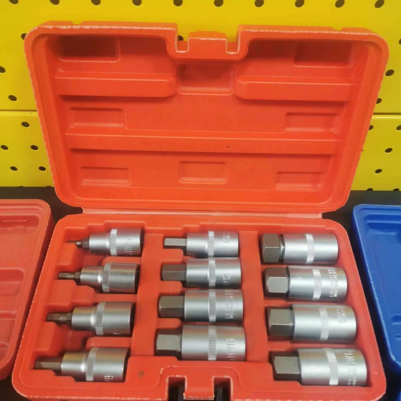 

12PC Pneumatic Auto Repair Kit Hardware Tools Universal Socket Tools 1/2 Specification Knurled Pressing Sleeve