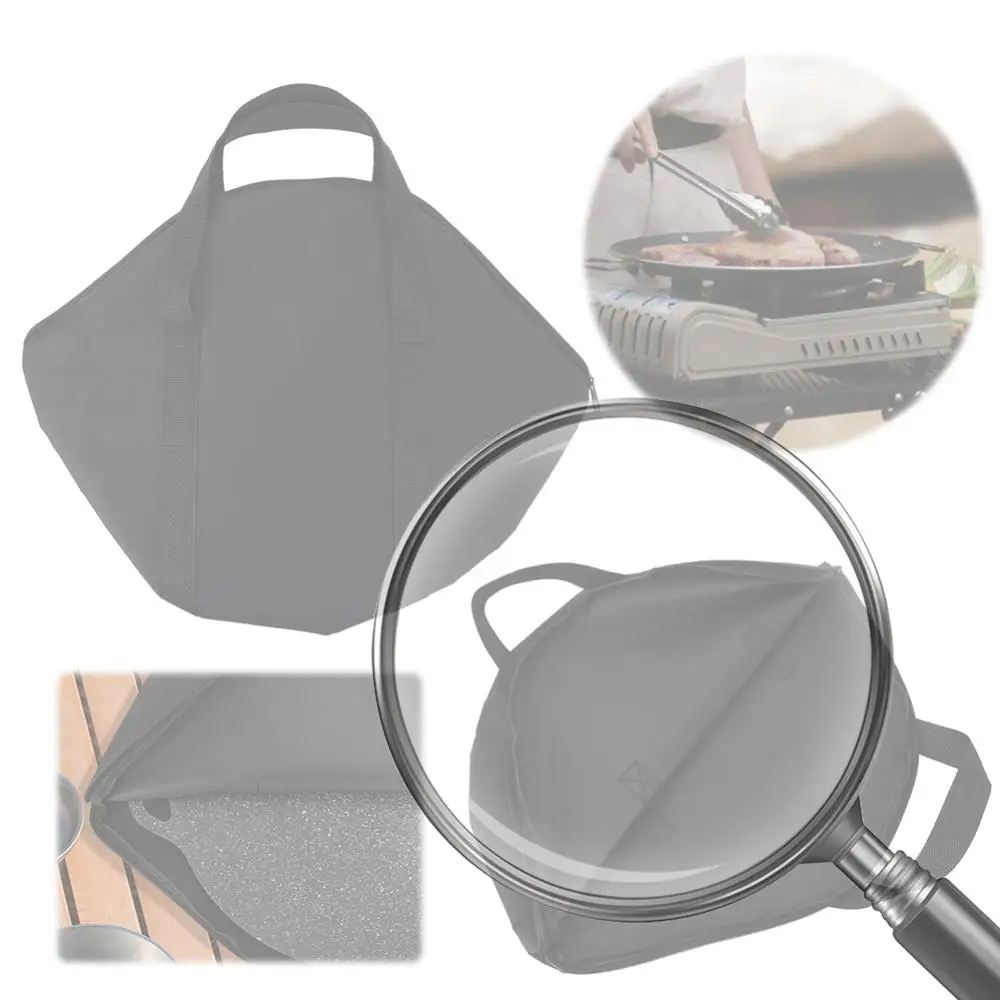 

Сумка для хранения посуды для кемпинга, 2 шт., с ручкой, из ткани Оксфорд 600D, органайзер для походной посуды для пикника на природе