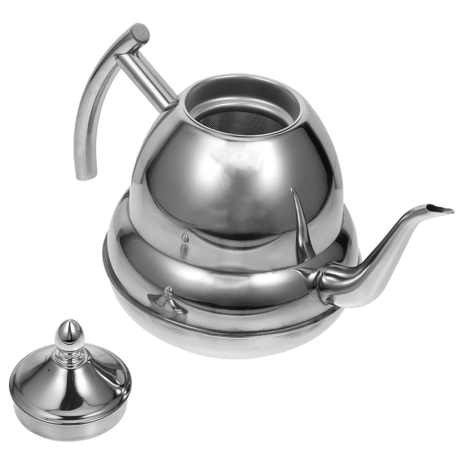 

Stainless Steel Teakettle Large Capacity Heat Resistant Bottom Kettle for Home Office Use Filter Suitable Induction Cooker Gas