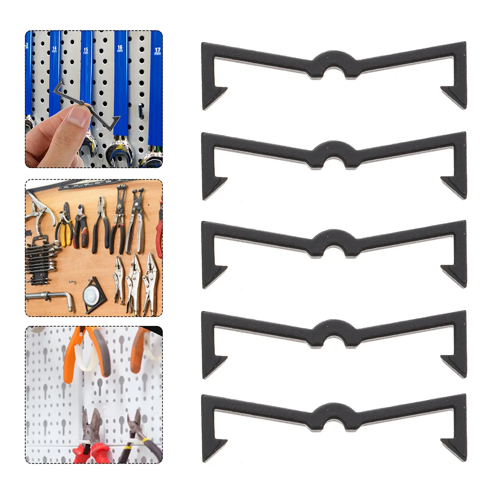 50 Pcs Peg Board Organizer Kit Hook Fastening Buckle Pegboard Hooks Locks Black