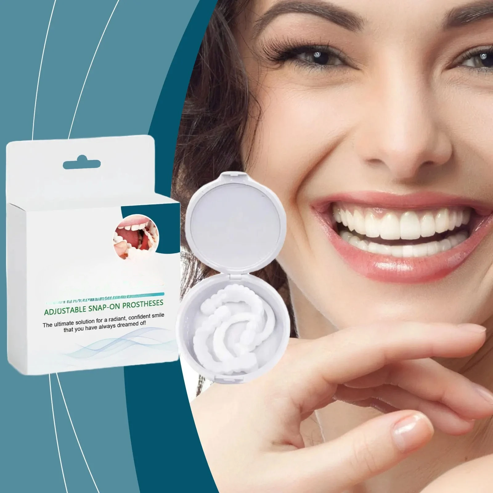 

Виниры для зубов на улыбке, зубные брекеты для выпрямления протезов, набор для гигиены полости рта, поддельные брекеты для зубов, временные 1 пара