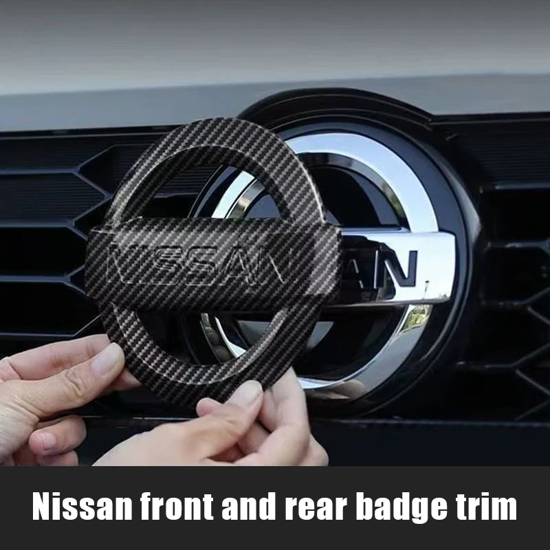 8.7/10/10.5/11.7/12.7cm frente traseira tronco emblema capa adesivo para nissan qashqai juke pulsar sentra altima patrulha micra rogu