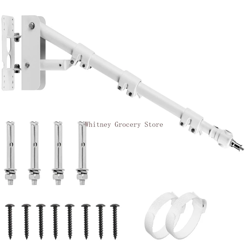 Selens White Wall Mount Light Stand Boom Arm Photo Studio Kits Wall Bracket Photography Accessories For Ring Light Live Stream