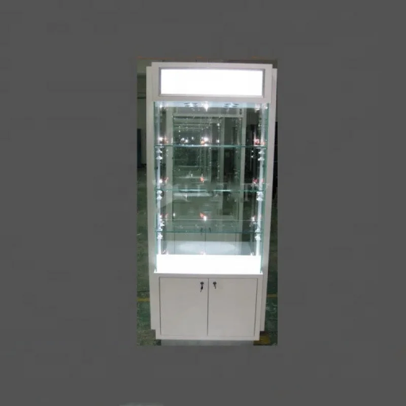 

2025customized.Mirror Backing Jewelry Store Showroom Showcases Jewelry Wall Cabinet Retail LED Glass Showcase Fixture