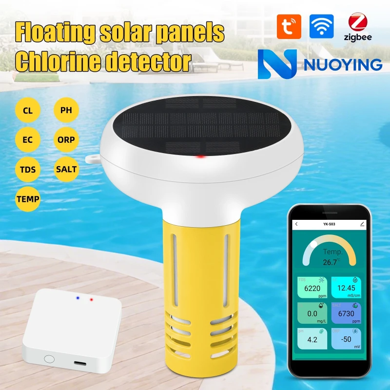 Detector Flotante Solar Tuya ZigBee 7