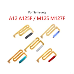 Home Button Fingerprint Touch ID Power Button Switch Mute Side Key On / Off Flex Cable For Samsung Galaxy A12 A125F/ M12S M127F