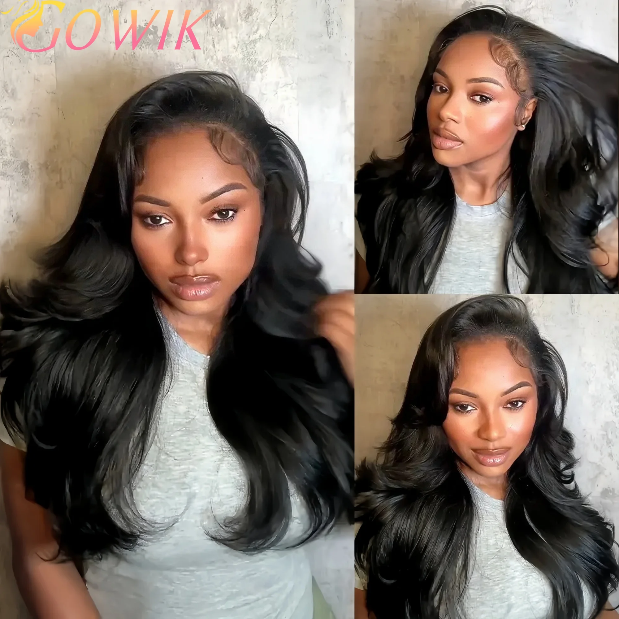 

Парик-полупарик Body Wave без клея, из бразильских человеческих волос, бесшовный, с возможностью переворачивания, полностью машинной работы, с повязкой на голову на шнурке, 40 дюймов