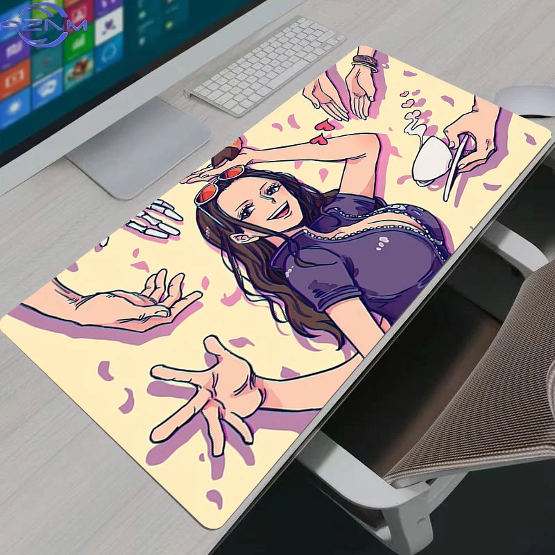 Oversized Gaming Mousepad Anime Print Wear‑Resistant Keyboard Mat Smooth Surface For Computer Laptop Game Supplies