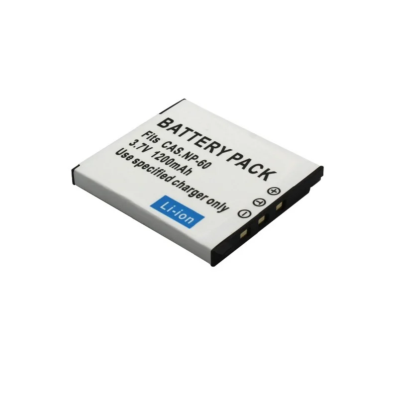 High Capacity 2x1200mAh NP60 Lithium Battery For Casio EX-Z80 Z85 Z90 Z19 Z20 Z29 S10 S12 Compact Camera