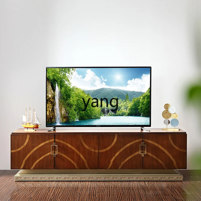 LMM Retro Log TV Cabinet Modern Simple Small Apartment