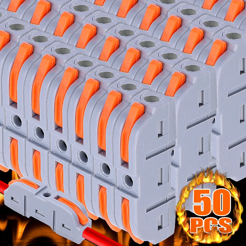 50/5x Quick Connection Terminals for Hard and Soft Wire Connections  Fast Linking Insulated Terminals for Multi-Circuit Wiring