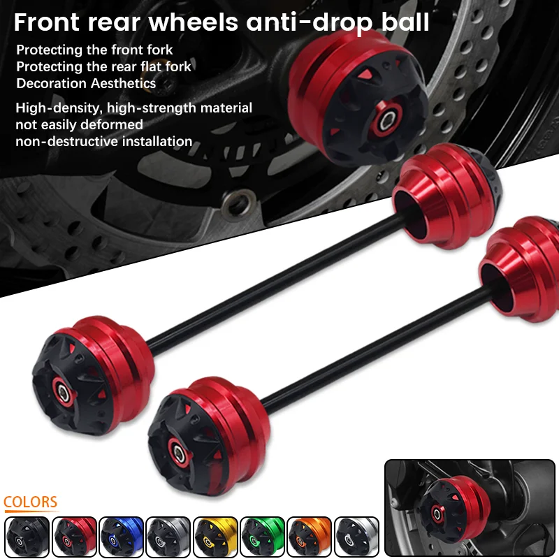 

Motorcycle Falling Protector Pad Front Rear Axle Wheel Fork Sliders Crash Cap For Honda CRF1000L Africa Twin CRF 1000L 2016-2022