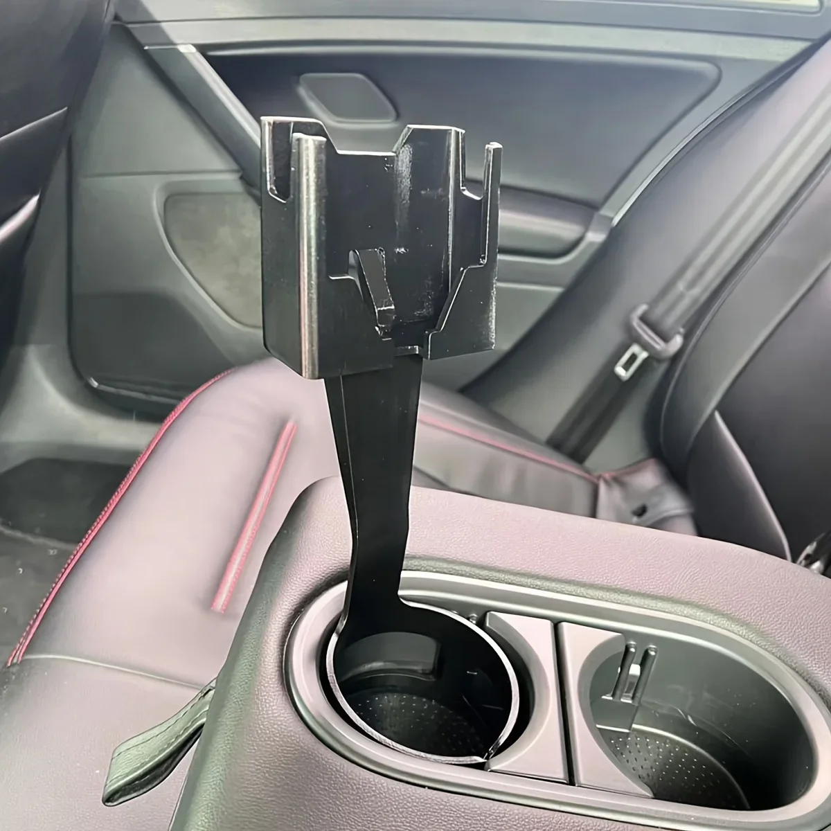Multifunctional Car Drink Holder with Phone Mount, Secure Anti-Spill Design on Rough Roads
