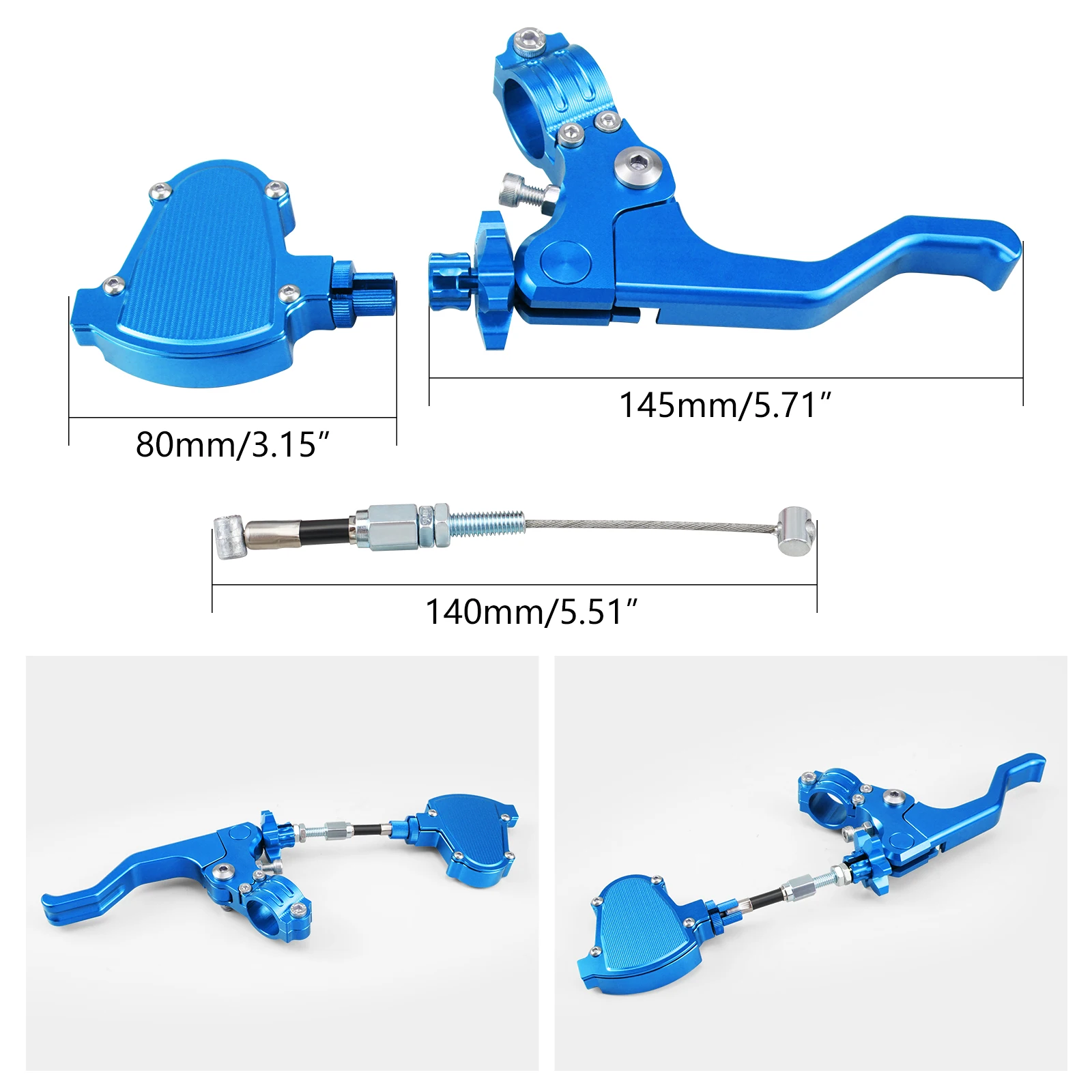 7/8'' Stunt Clutch Pull Cable & Lever For Yamaha YZ125 YZ250 YZ250F YZ450F YZ125X YZ250X YZ250FX YZ450FX WR250F WR450F WR250R