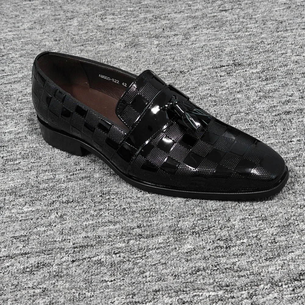 Fashion Handmade Men's Genuine Leather Loafers One Step Slip-On Shoe Anti-Slippery Breathable Comfort Office Career Footwear Man