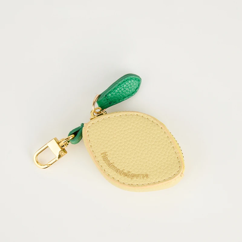 Yellow lemon Fruit Charm coin purse cute key chain mini pouch Wallet gift for girl women 2025  spring summer new image 2
