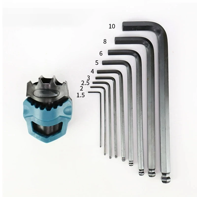 

1pcs Original Blacl Hex Key Wrench Set 9pcs Highly Durable Multiple Sizes Hexagonal Wrench Allen Key Combination Set
