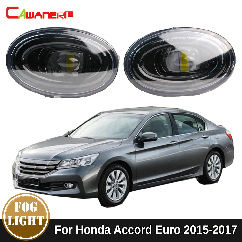 2 Pieces 30W 6000LM Car Right + Left LED Fog Light Assembly DRL For Honda Accord 2015 2016 2017 (Only fit Europe model)