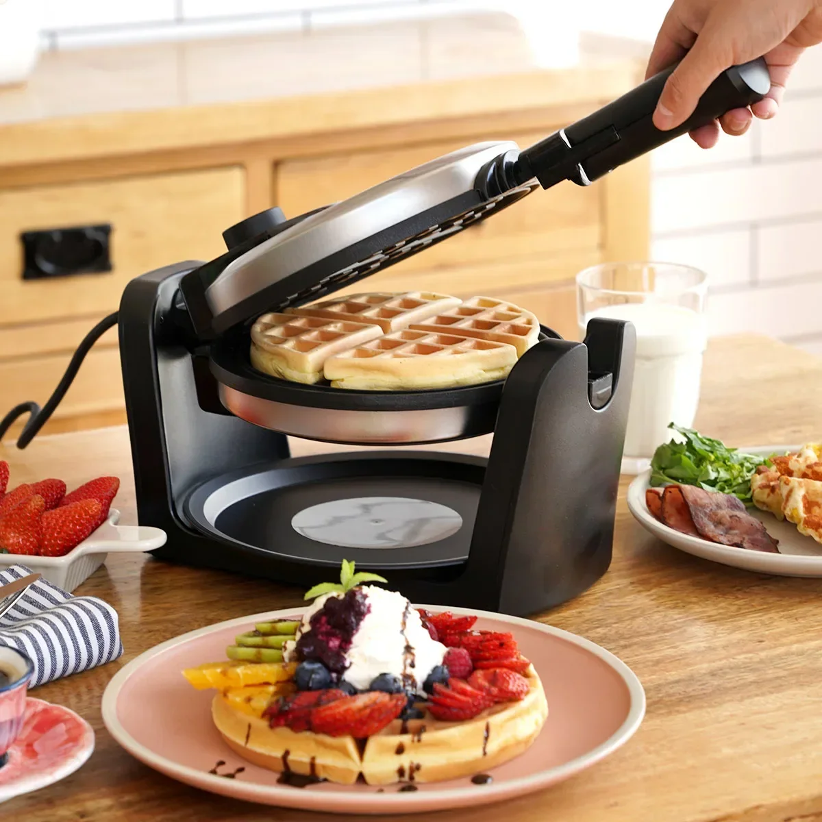 Multifunction Waffle Maker Cake Machine Electric Baking Pan for Home Double-sided Baking Flip Muffin Maker Waffle Maker