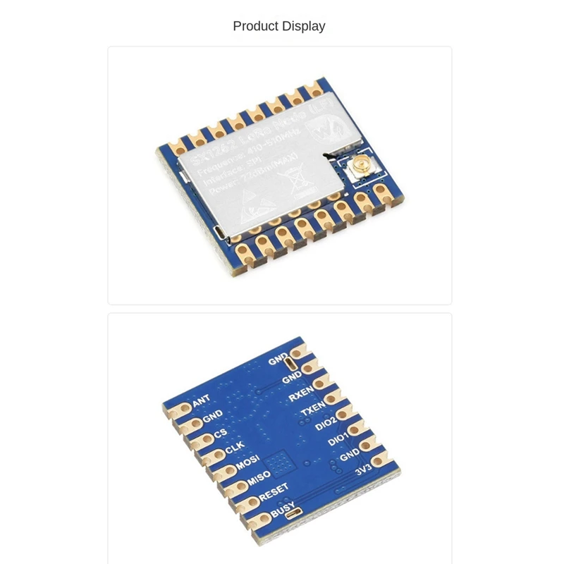 Waveshare Lora โมดูลชิปโมดูล SX1262สื่อสารระยะไกลป้องกันการรบกวน Lora