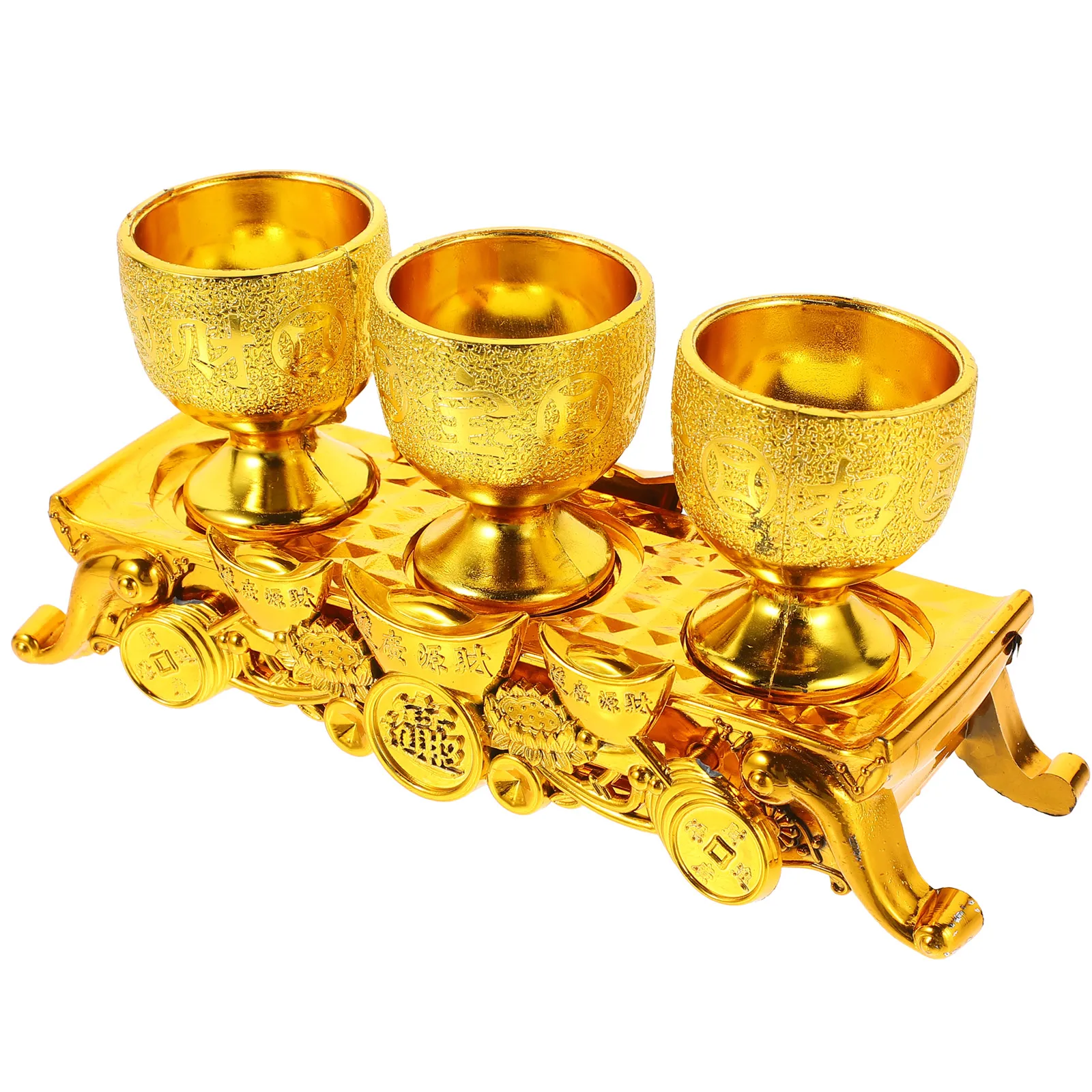 

Temple Cup Gold Chalice Plastic Goblet Classic Retro Home Decor Decorative Goblet Worship Mug Gifts