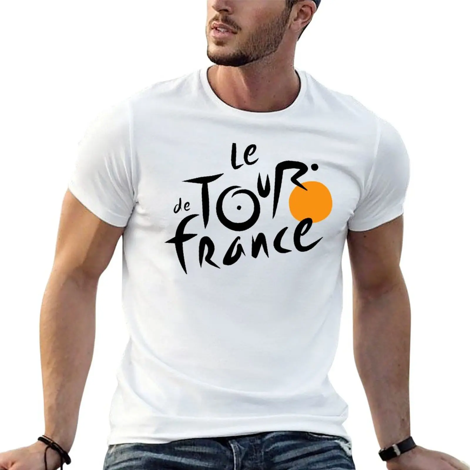 le de tour france T-Shirt Plus Size Solid Color T-Shirt