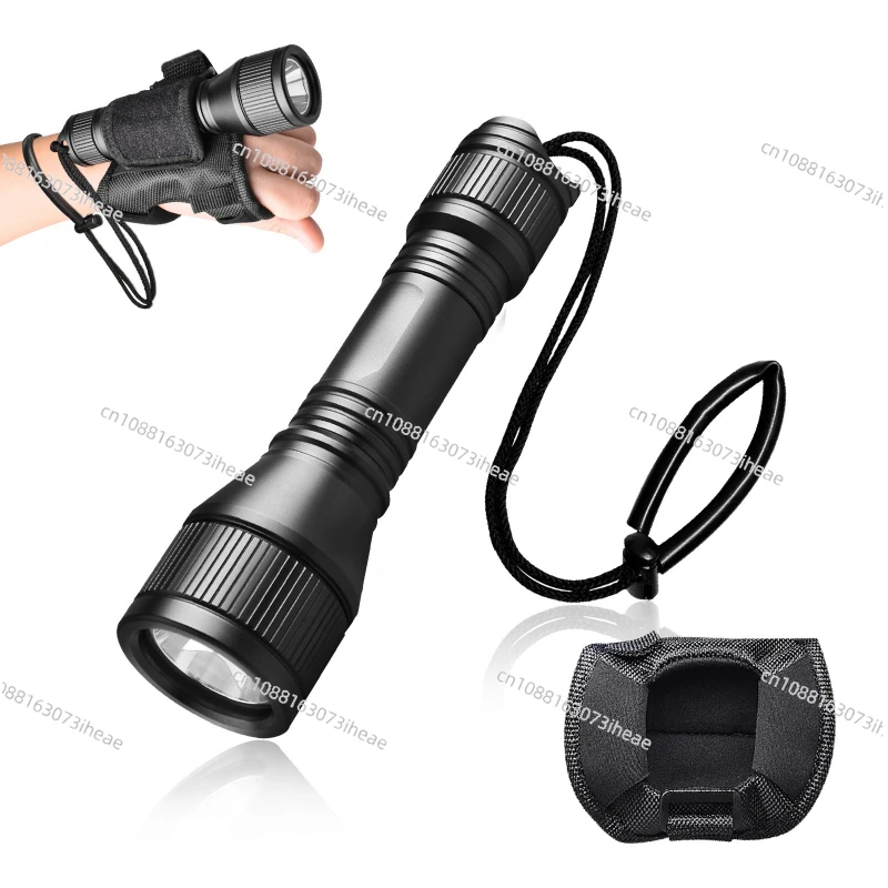 Diving flashlight rescue strong light underwater exploration professional flashlight