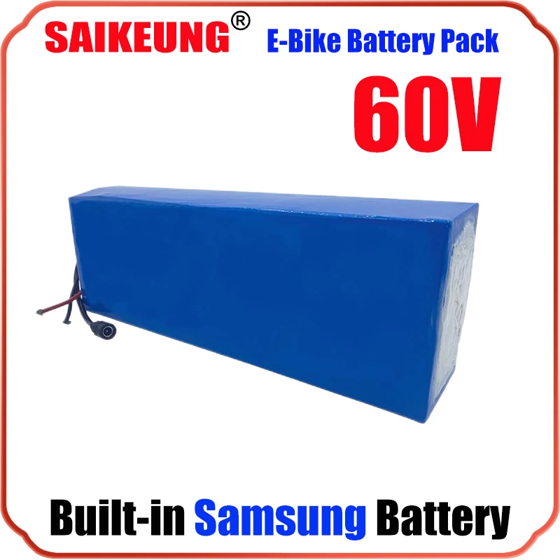 60V 20Ah 30Ah 40Ah 50Ah 60Ah แบตเตอรี่ Pack 2000W 3000วัตต์72V มอเตอร์รถจักรยานไฟฟ้า Skuter Listrik Ebike แบตเตอรี่ BMS