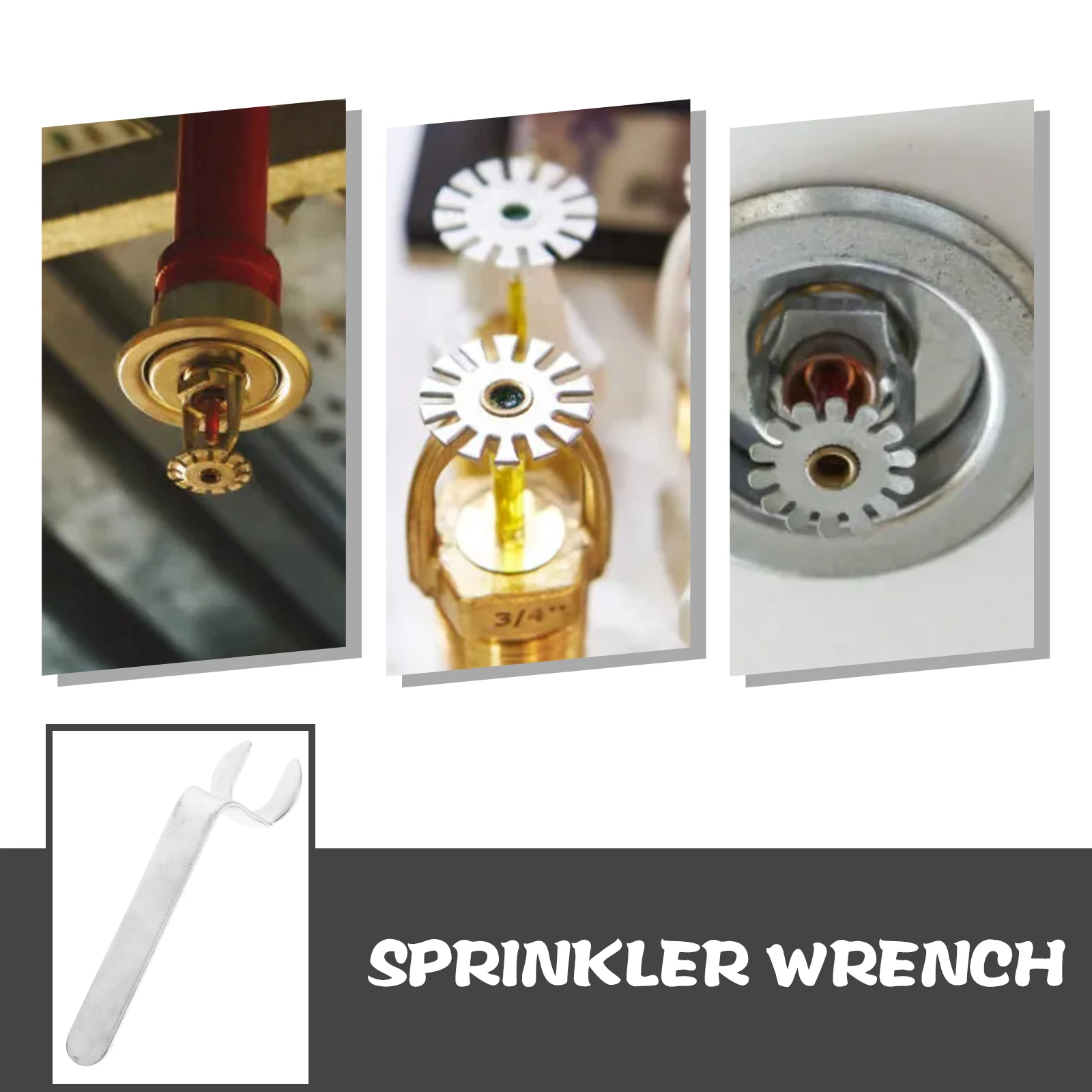 

Fire Sprinkler Head Wrench Metal Universal Tool Protective Frame For Residential Commercial Industrial Systems