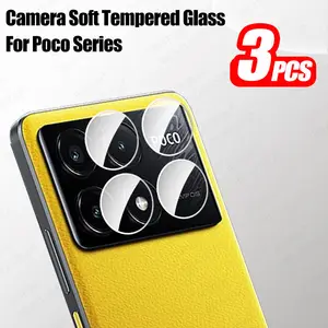 Bilashmart 3 Camera Lens Glass Xiaomi Poco X6 Pro 5G HD Clear Camera Protector PocoX6 Little F6 M6 Pro 4G PocoF6 X6Pro F6Pro M6Pro