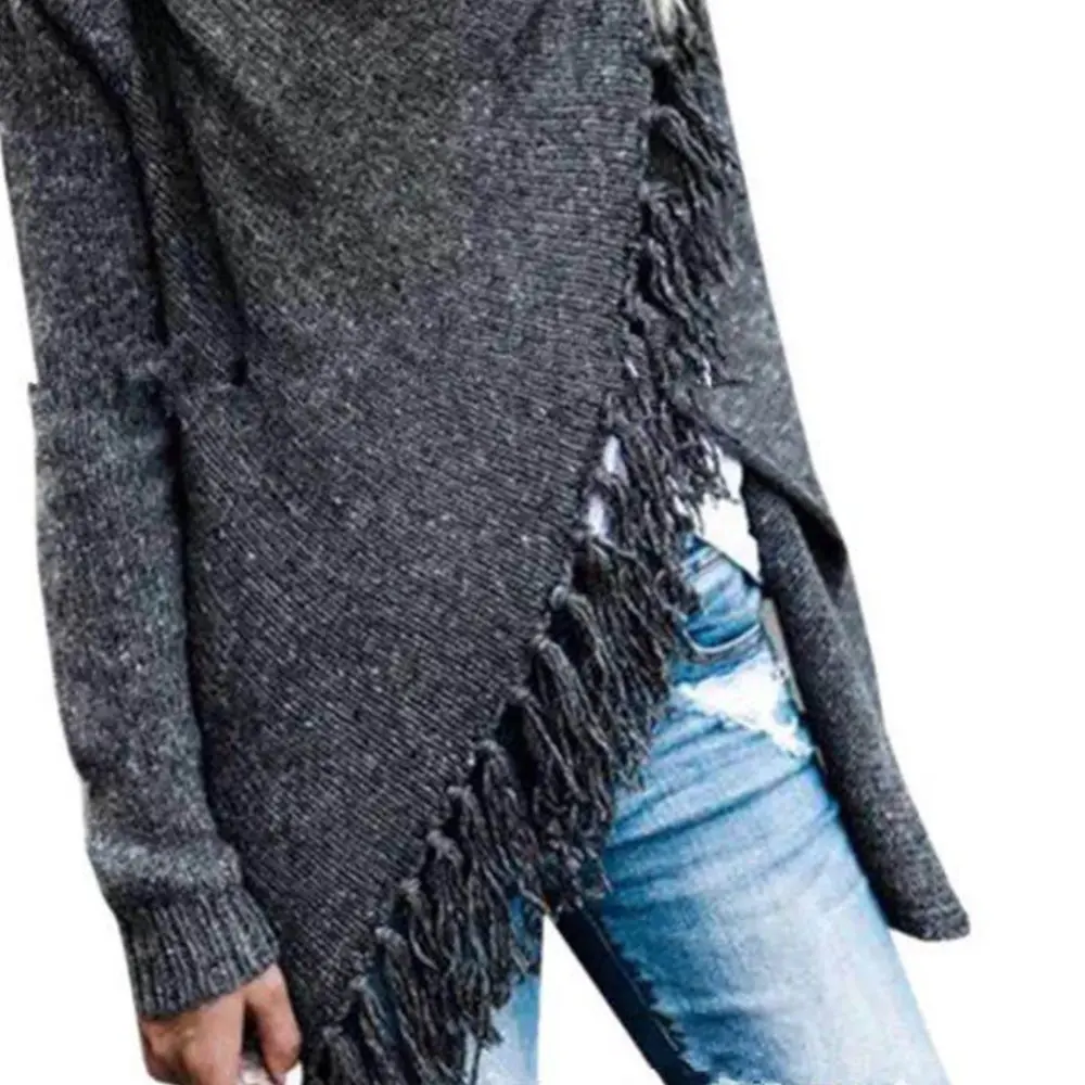 

Облегающий модный свитер средней длины, женский открытый кардиган в европейском и американском стиле