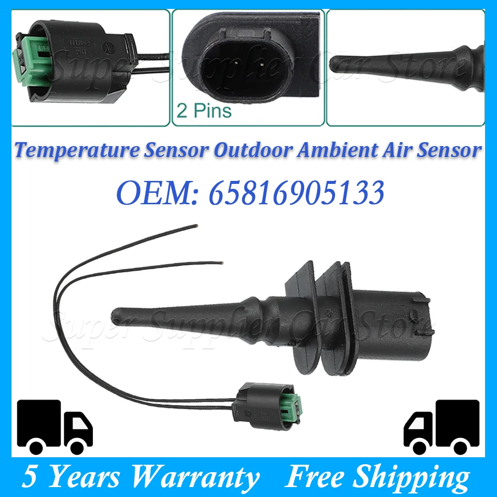 Exterior Air Ambient Temperature Sensor For BMW E20 E 22 E 34 E30 E87 E88 E90 E92 F20 F6 F7 F10 F11 F22 F30 F31 F34 65816905133
