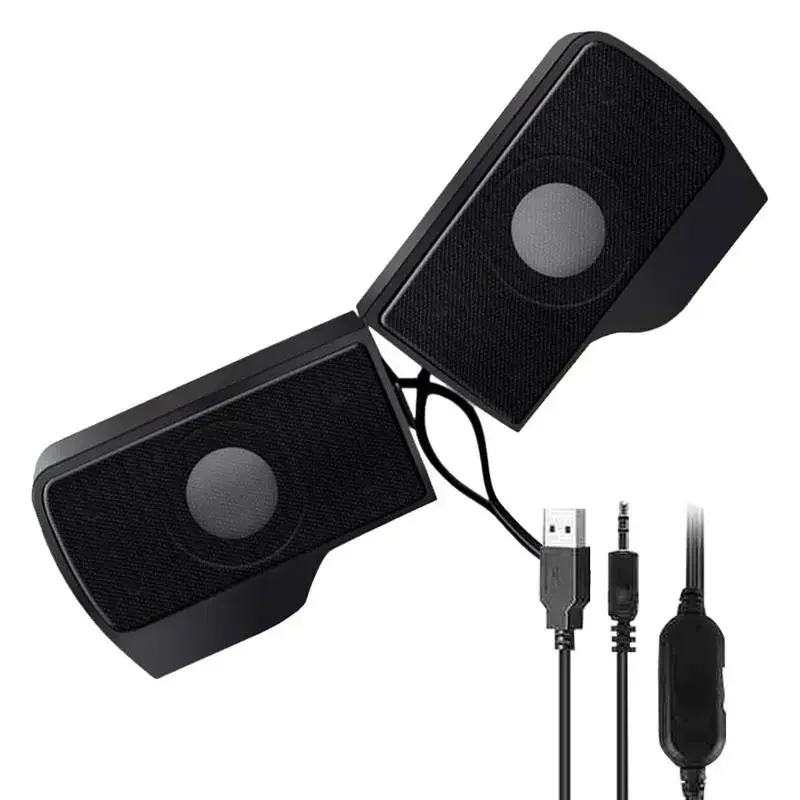 Altoparlanti per Computer Clip esterna su Mini Soundbar multimediale cablato alimentato tramite USB per PC Laptop