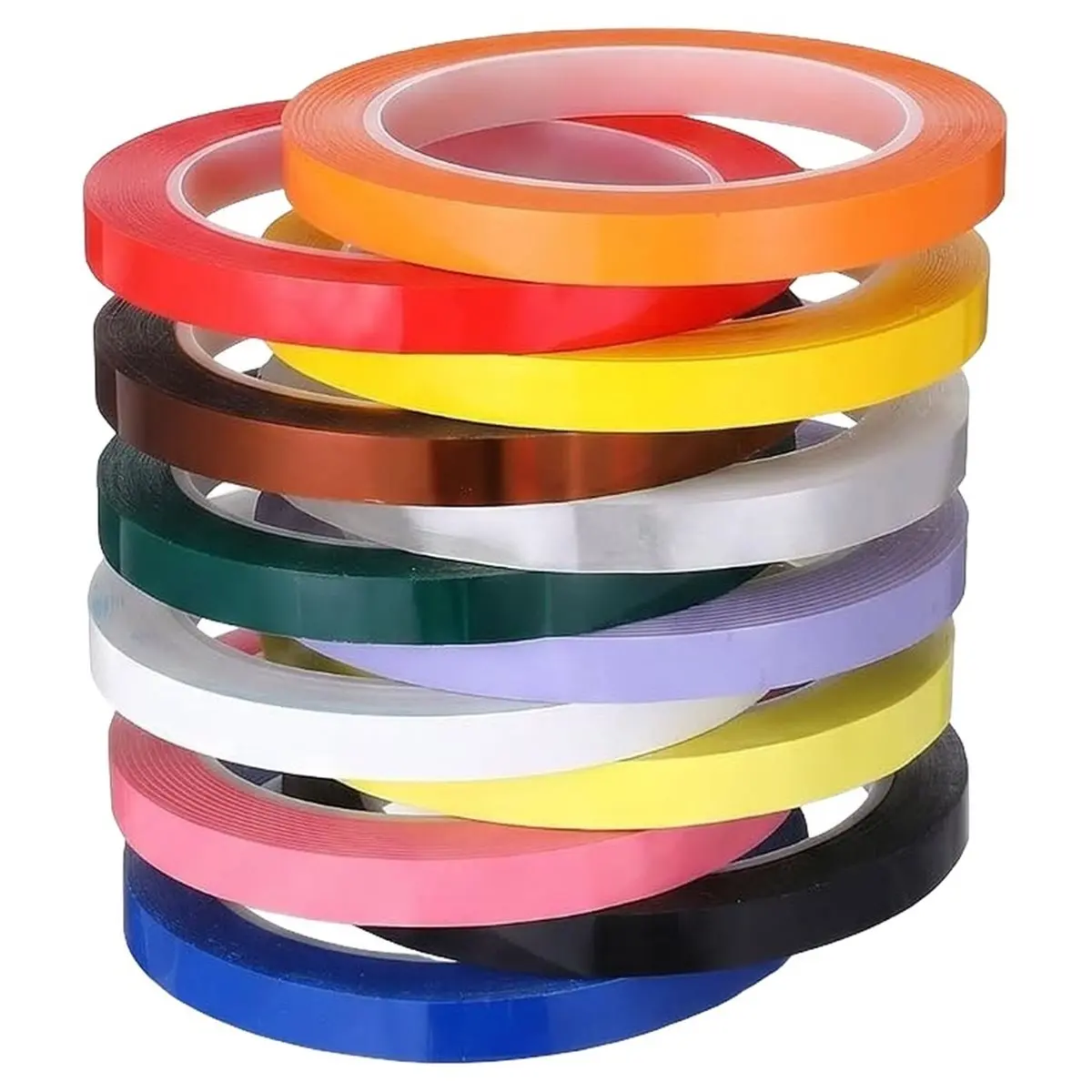 12 Rolls Autoclave Tape Colored 216ft/L X 0.4in/W Instrument Tape Tool Identification Marking Fineline Tapes