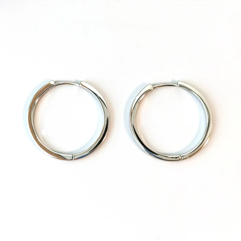 925 Sterling Silver Hoop Earrings for Women, Geometric Design, Minimalist and Stylish