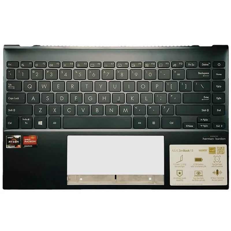 Imagem -04 - Teclado Retroiluminado com Palmrest Superior Eua Russo Asus Zenbook Ux325e Ux325ea Ux325j Ux325ja Ux325u Ux325sa Ux325ua