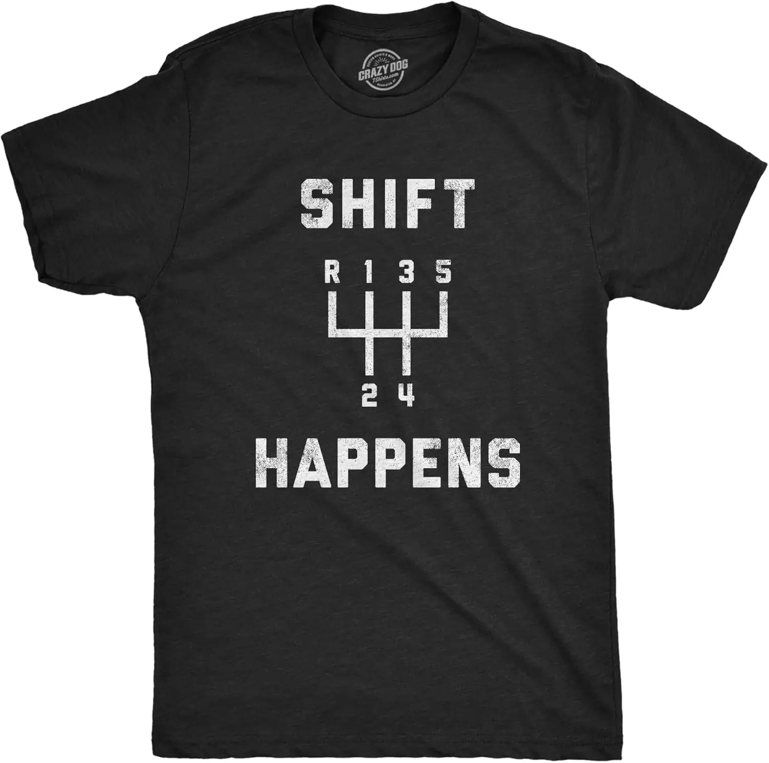 Mens Shift Happens T Shirt Funny Sarcastic Humor Car Guy Mechanic Graphic Tee for Dad