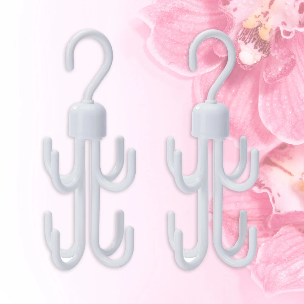 

2 Pcs Swivel Hook Multifunctional Wardrobe Rotating Hanger Hat Scarf Hooks Slippers Rotatable Hanging