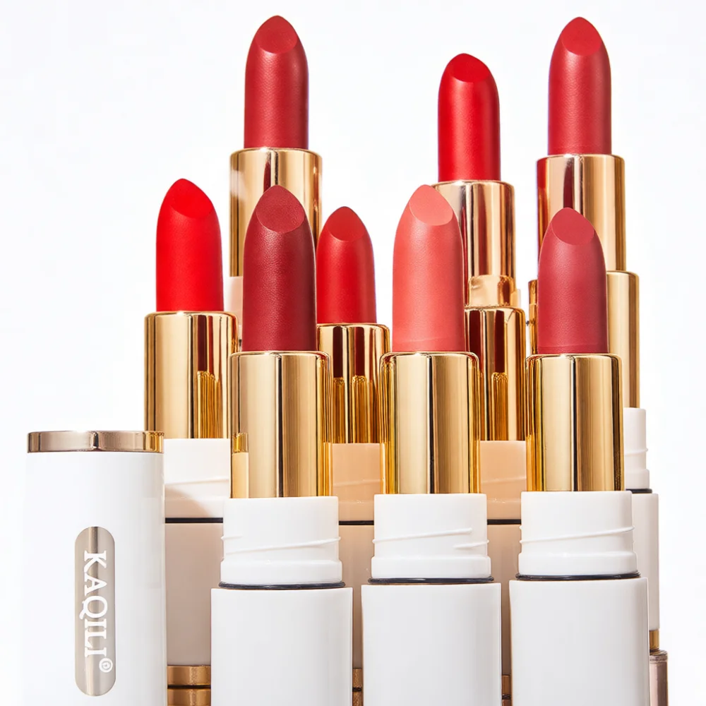 KAQILI Matte Velvet Lipstick Long Lasting Waterproof Non Stick Cup Makeup Cosmetics Moisturizing Soft Mist Cinnamon Lip Tint