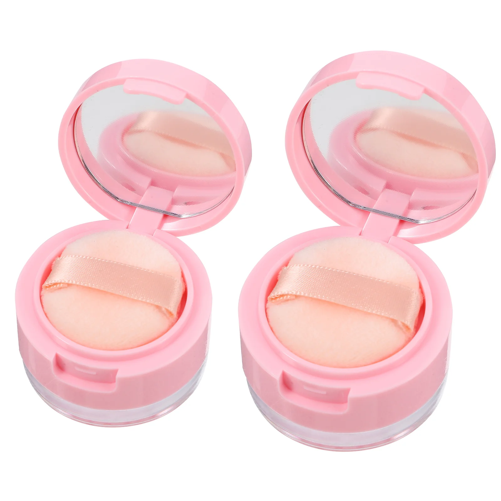 

2 Sets Cream Eyeshadow Makeup Container Powder Box Case Boxes Women Loose Containers Portable Travel Women's